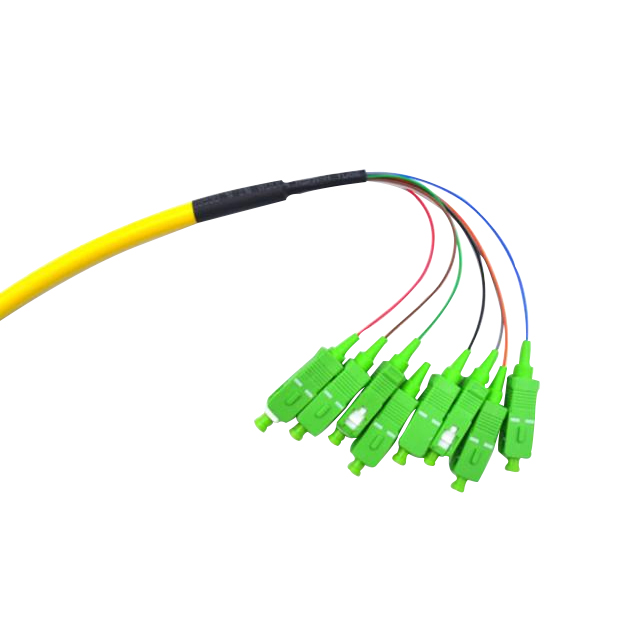 Bundle SM Optical Fiber Pigtail Patch Cord 8 Core Multimode With SC / APC Connector